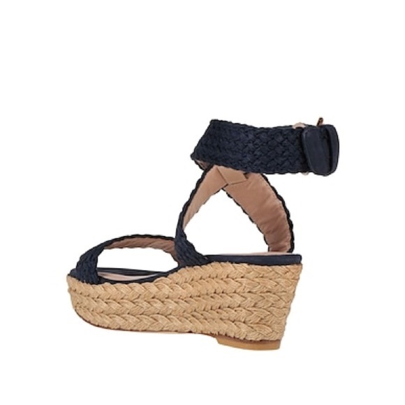 NEW Stuart Weitzman Alex Espadrille Low Wedges Midnight Blue Size 10 - Picture 3 of 11